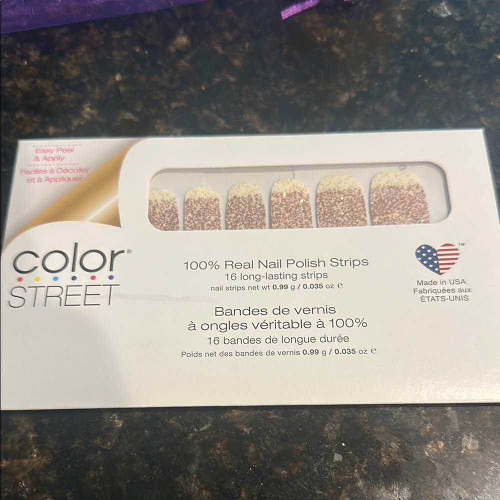 Color Street Glittery Nail Strips - Gold Sparkle